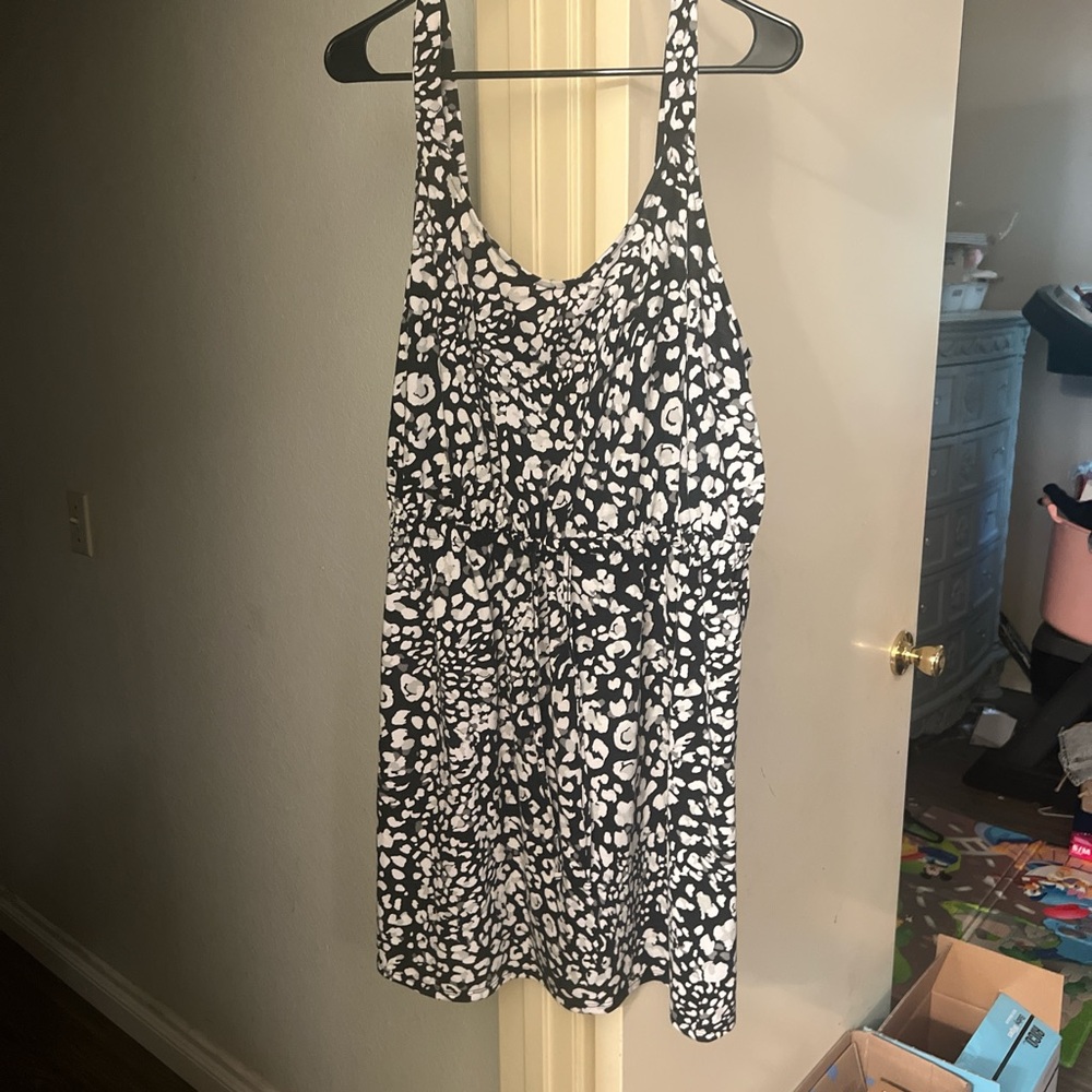Black and White Patterned Dress